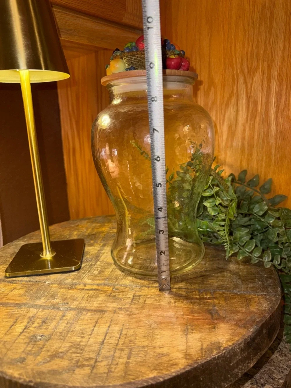 Clear Glass Decorative Jar with Fruit Lid - Home Accents